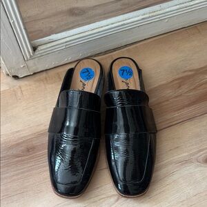 Free People Patent slide ons